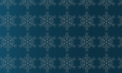 Vector abstract seamless beautiful floral pattern flat background	
