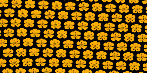 Vector abstract seamless beautiful floral leaves pattern flat background	
