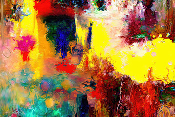 Abstract impressionism. Generative AI.
