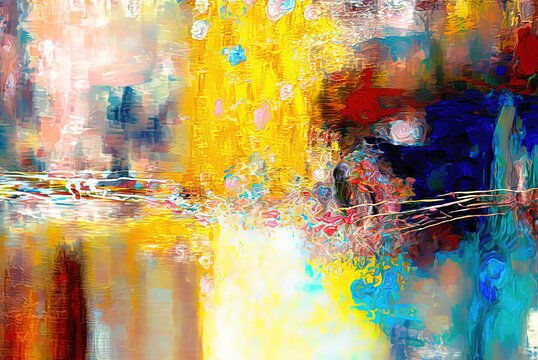 Abstract impressionism. Generative AI.
