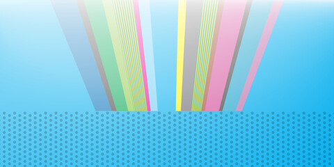 Vector abstract colorful geometric landing wave line page flat background
