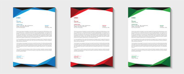 Creative and modern business letterhead design set
