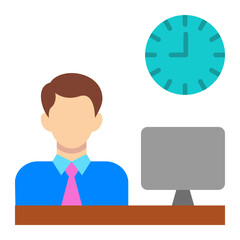 Working Hours Flat Icon