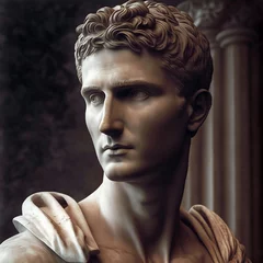 Foto op Plexiglas  Great roman empire. Roman emperor Augustus (31 BCE–14 CE).  Augustus Caesar or Octavian, original name Gaius Octavius. Created with Generative AI technology. © byerenyerli