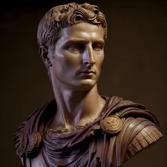 Foto op Plexiglas  Great roman empire. Roman emperor Augustus (31 BCE–14 CE). Augustus Caesar or Octavian, original name Gaius Octavius. Created with Generative AI technology. © byerenyerli