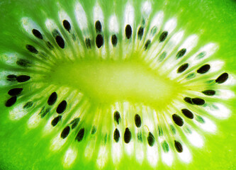 Close-up of a green kiwi
