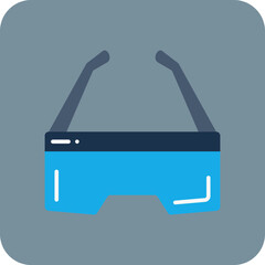 Fototapeta premium Smart Glasses Multicolor Round Corner Flat Icon