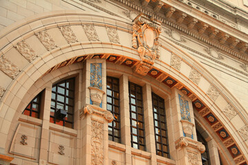 Obraz premium Beautiful Facade of the Osaka Shochikuza Theater, Japan
