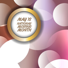 National Moving Month. Geometric design suitable for greeting card poster and banner