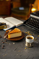 cheesecake and coffee