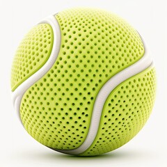 Illustration of a tennis ball isolated on white background. Generative AI.