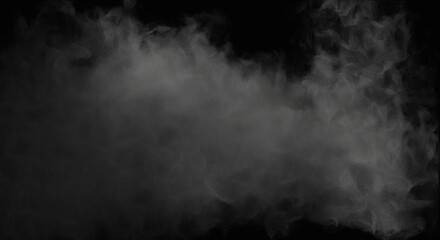 Smoke on black background, Smoke texture, Generative ai