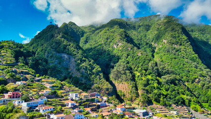 Fototapeta na wymiar Aerial view of Seixal coastline in Madeira, Portugal