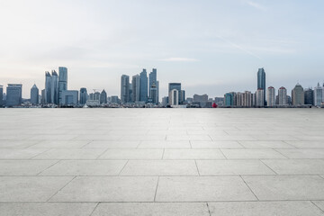 Obraz premium Road ground and urban landscape