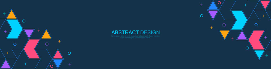Creative idea of modern design with abstract geometric background. Minimalistic vector texture with polygonal pattern for banner design or header