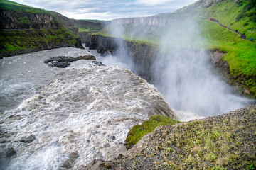 Gullfoss waterfalls, Iceland in summer season