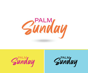 Palm Sunday mnemonic text design Idea