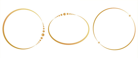 Gold frame with transparent background. For invitations, postcards, greetings, photos, for your design