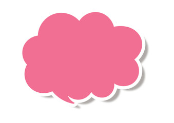 ポップな雲形の吹き出し