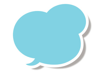 ポップな雲形の吹き出し