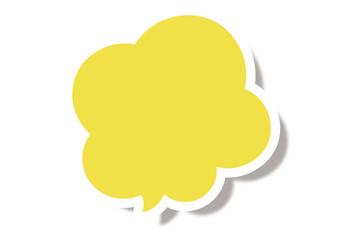 ポップな雲形の吹き出し