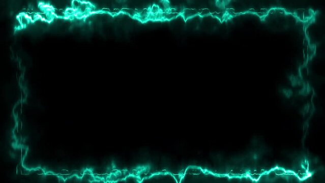 Abstract animated light Neon effect rectangle frame Loop background for presentation