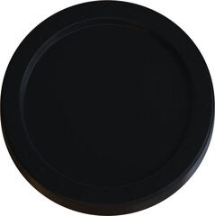 Black coin 3d render illustration