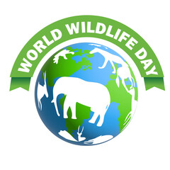 World Wildlife Day cutout png.Animal silhouette.Earth with Wildlife.Animals and Plants.Environmental vector
png.
