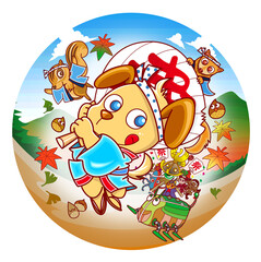 イヌ,キャラクター ,祭り,イメージ画  02