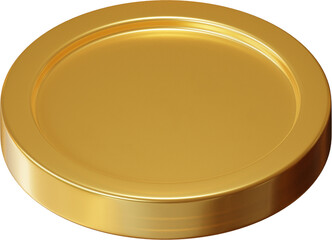 Golden coin 3d render illustration