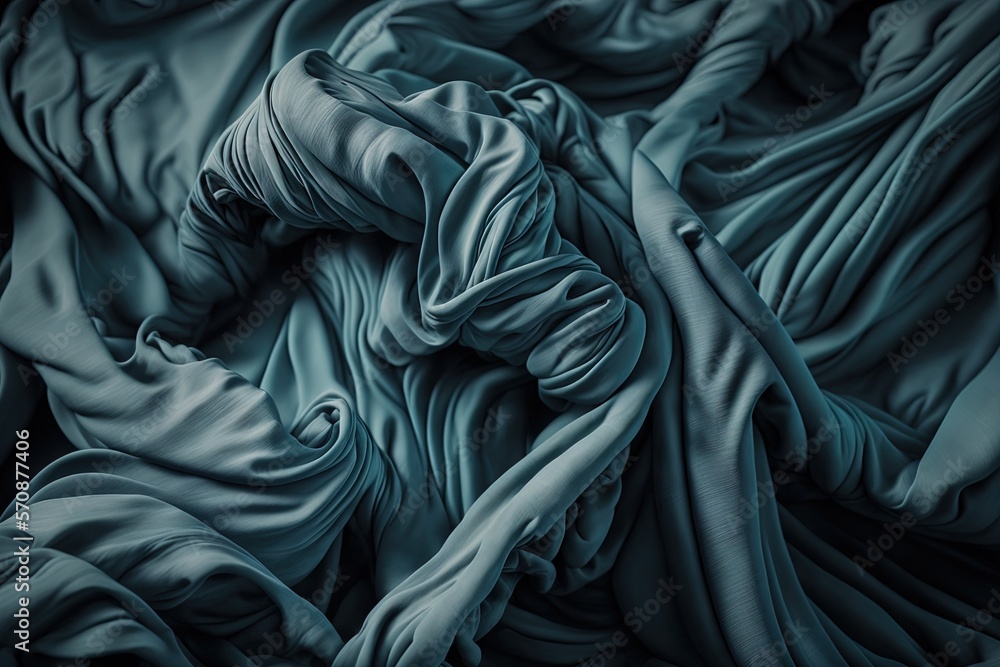 Poster a cloth backdrop with a lot of creases. fabric that is heavily wrinkled generative ai