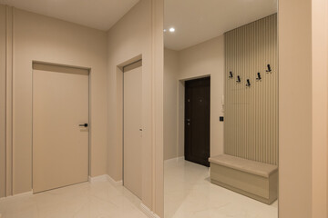 Interior of a corridor in a modern apartment in a new building