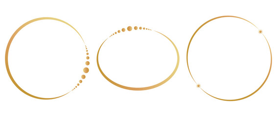 Gold frame with transparent background. For invitations, postcards, greetings, photos, for your design