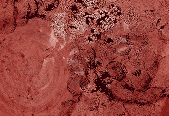 Abstract background of old dried red paint.