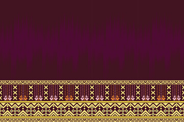 Ethnic Geometric Oriental Pattern Vector for background or carpet, wallpaper, batik wrapping, curtain design, vector illustration