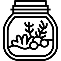 terrarium black outline icon