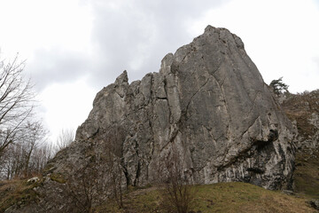 Fototapeta na wymiar Bolechowice Gate - rock formation in Jura, Poland