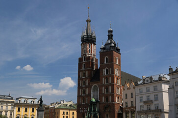 Fototapeta na wymiar Basilica of Saint Mary, Cracow, Poland