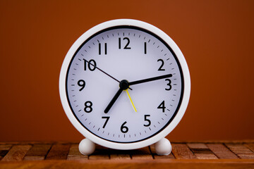 white alarm clock stop watch photo
