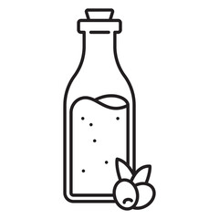 Olive oil linear icon. Extra virgin oil line symbol illustration.