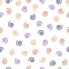 Seamless pattern with colorful spirals.
