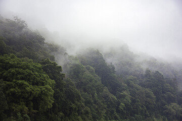 low clouds in the mountains