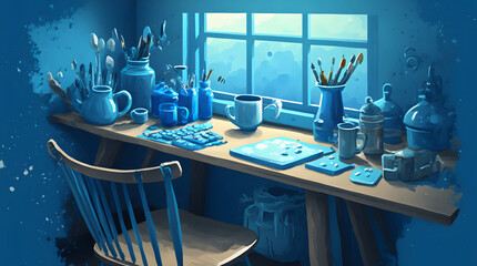 Workshop of artist