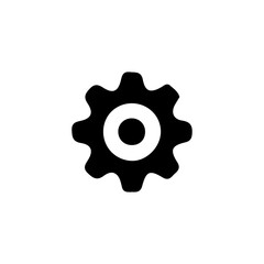 icon gear, solid, glyph. vector illustration