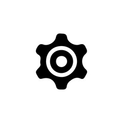 icon gear, solid, glyph. vector illustration