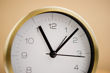 white alarm clock stop watch photo