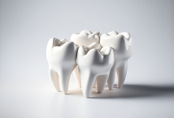 Porcelain Teeth Dental Care Dentist concept Illustration, Generative AI