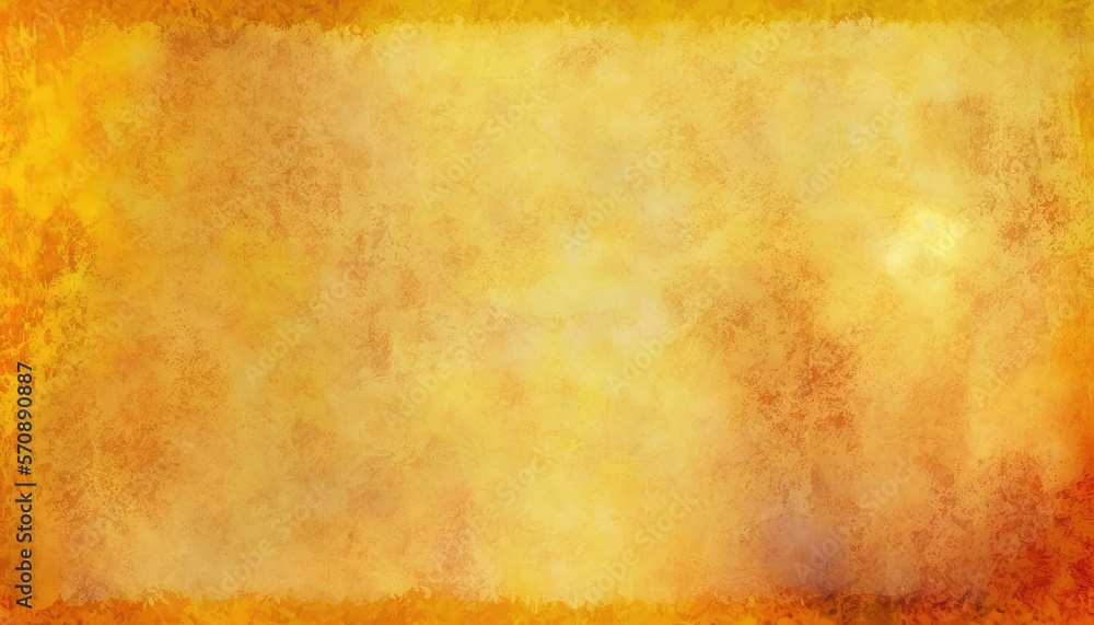 Poster a painting of a yellow and orange background with a white border in the middle of the picture and a 