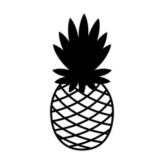pineapple black silhouette illustration