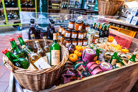 Delicatessen shop in Naschmarkt, Vienna, Austria